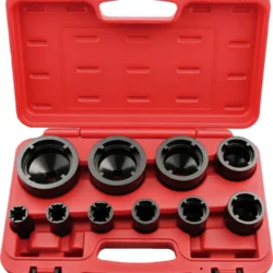 KIT CHAVES PARA PORCAS RANHURADAS 1/2" 10 PEÇAS TOOLHUB