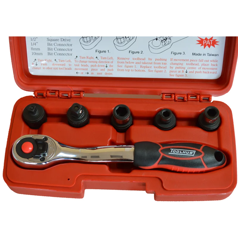 CONJUNTO ROQUETE COM CABEÇA TROCÁVEL 1/4 TOOLHUB