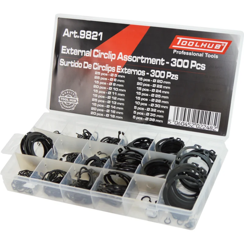 SORTIDO DE CIRCLIPS EXTERNOS 300 UNI TOOLHUB