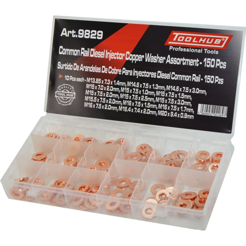 SORTIDO DE ANILHAS DE COBRE P/ INJECTORES DIESEL COMMON RAIL TOOLHUB