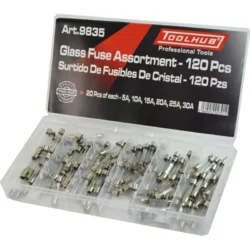 SORTIDO DE FUSÍVEIS DE VIDRO 120 PEÇAS TOOLHUB