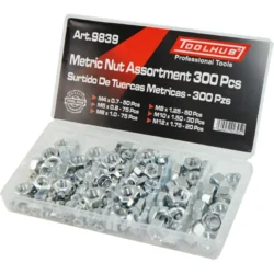 SORTIDO DE PORCAS MÉTRICAS 300 PEÇAS TOOLHUB