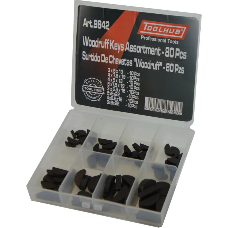 SORTIDO DE CHAVETAS “WOODRUFF” 80 UNI TOOLHUB SORTIDO DE CHAVETAS “WOODRUFF” 80 UNI TOOLHUB
