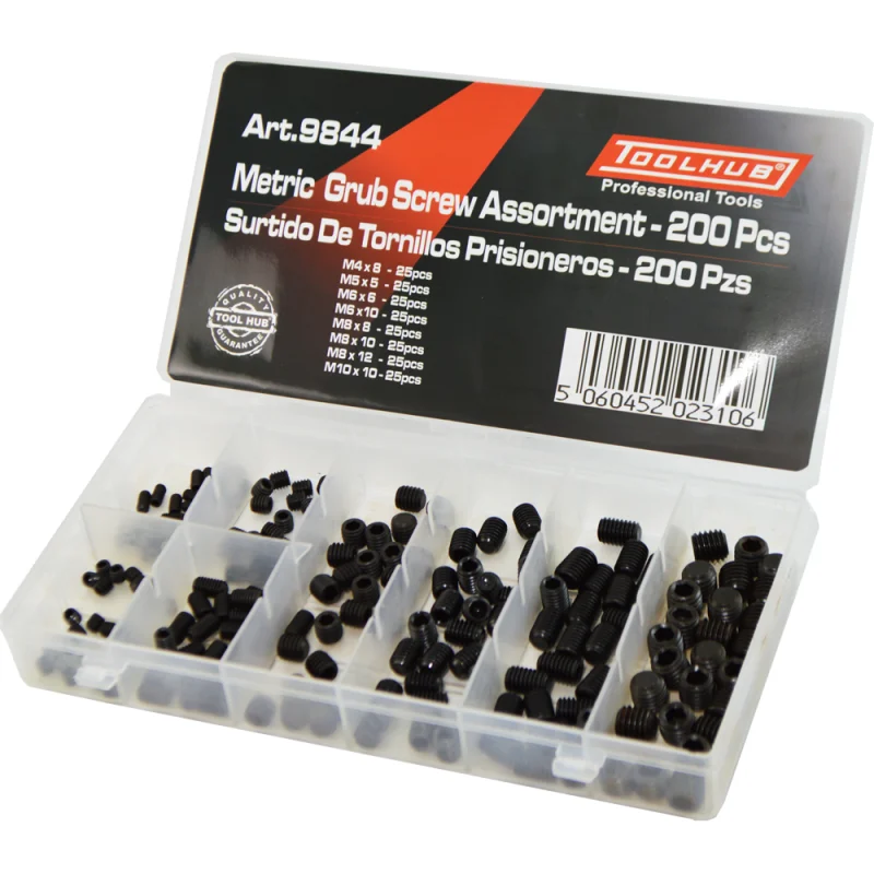 CONJUNTO DE PERNOS 200 PEÇAS TOOLHUB