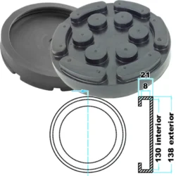 TACO BORRACHA P/ ELEVADOR CASCOS AGM CORGHI TOOLHUB