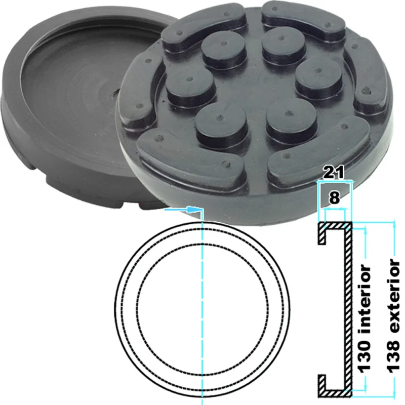 TACO BORRACHA P/ ELEVADOR CASCOS AGM CORGHI TOOLHUB