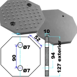 TACO BORRACHA P/ ELEVADOR  OTAGONAL PARA SPACE TOOLHUB
