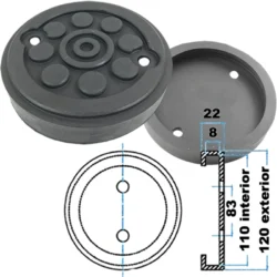 TACO BORRACHA P/ ELEVADOR MAHA EUROLIF ZAVAGLI ORLANDINI TOOLHUB