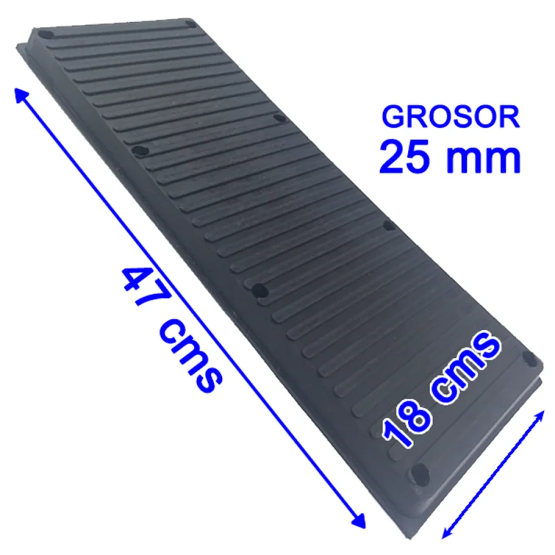 TACO BORRACHA GRANDE P/ ELEVADOR RECTANGULAR 47 X 18CM TOOLHUB