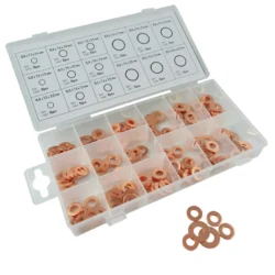 CAIXA DE ANILHAS DE COBRE PARA INJETORES 150 PCS JBM