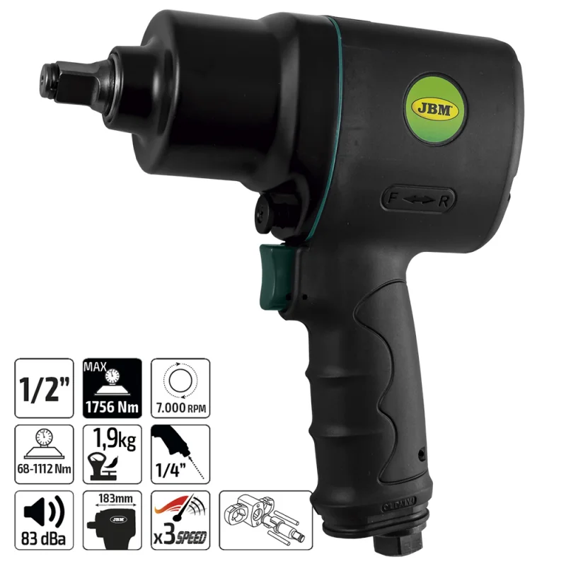 PISTOLA IMPACTO 1/2" (1756Nm) JBM