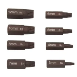 JOGO DE EXTRATORES DE PARAFUSOS TORX DANIFICADOS COM 8 PEÇAS JONNESWAY