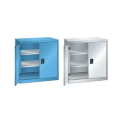 ARMÁRIO BAIXO C/ PORTAS BATENTES  PORTAS LISAS CHAPA AZUL LISTA