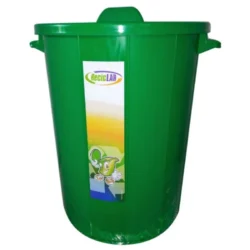 BALDE LIXO VERDE 45L C/TAMPA (ECOPONTO) MADER