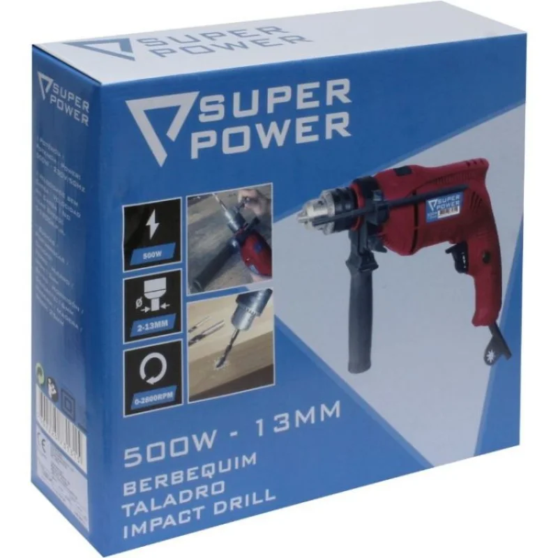 Berbequim com Percussão SUPER POWER 500W 2800 RPM