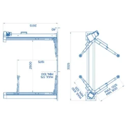 ELEVADOR DE 2 COLUNAS ELECTROMECÂNICO DE 3.2T OMCN