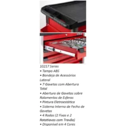 CARRO DE FERRAMENTAS COM 245 PEÇAS