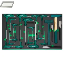 GAVETA C/ CHAVES MACHO HEXAGONAIS DE PUNHO JONNESWAY