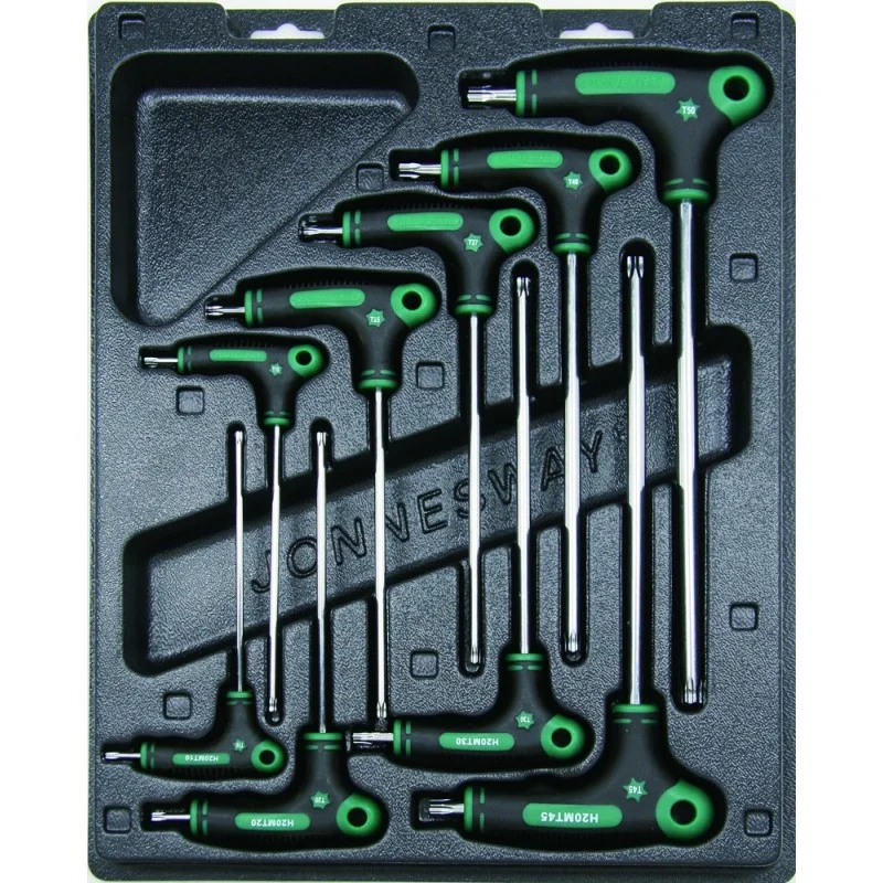 Jogo de 9 Chaves Torx Duplas de Punho JONNESWAY T10-T50