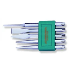 JOGO DE 5 PUNÇÕES E ESCOPROS CROMADOS JONNESWAY