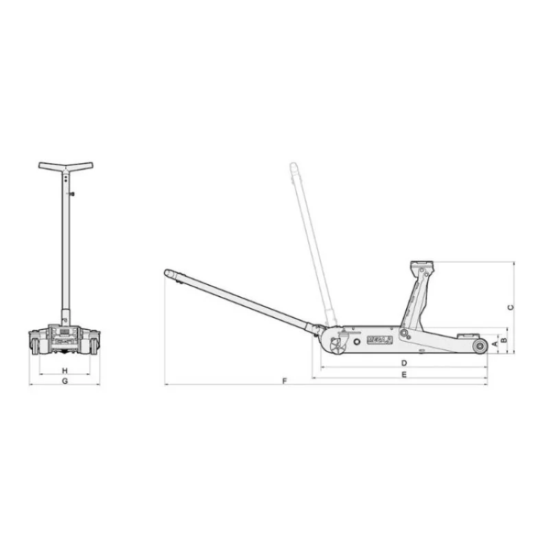 Macaco de garagem MEGA GT3 3 Toneladas