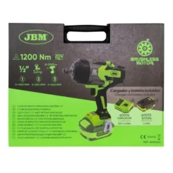 PISTOLA DE IMPACTO BRUSHLESS A BATERIA 1/2" JBM