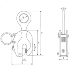 Garra de Elevação Vertical GAYNER 78-236 3000Kg 0-35mm