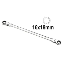 CHAVE ARTICULADA COM ROQUETE 16x18mm JBM
