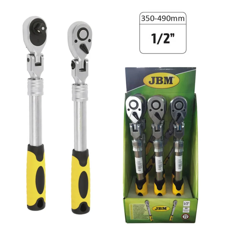 ROQUETE ARTICULADA EXTENSÍVEL DE 1/2” 72 DENTES JBM