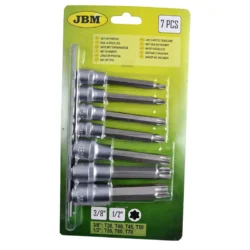 JOGO DE PONTAS TORX 3/8" - 1/2" JBM