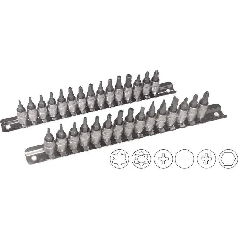 JOGO DE 30 PONTAS DE 1/4” JBM