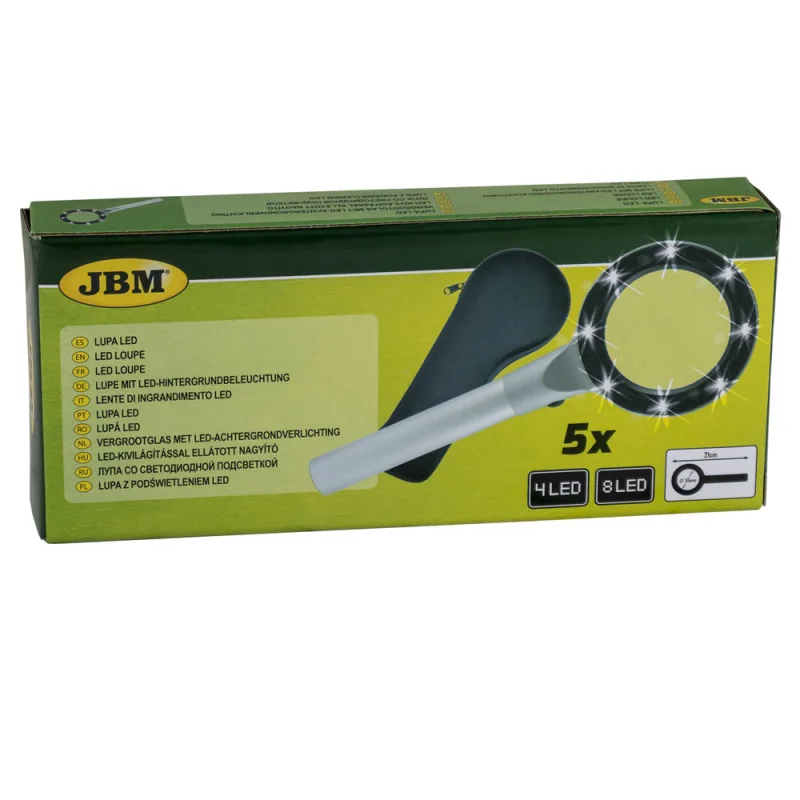 LUPA 8 LED (5X) JBM