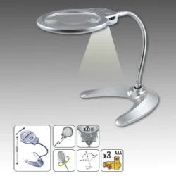 LUPA DE MESA COM LED JBM