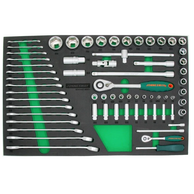 GAVETA COM 65 PEÇAS DE 1/4” E 1/2“ JONNESWAY