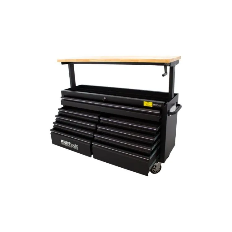 CARRO DE TRABALHO 61 POLEGADAS COM 9 GAVETAS KROFTOOLS