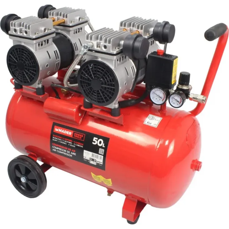 Compressor de ar monobloco 50L MADER 4 cabeças 2 motores 4HP 230V Compressor de ar monobloco 50L MADER 4 cabeças 2 motores 4HP 230V