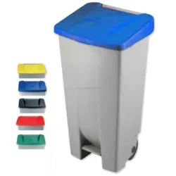 CONTENTOR LIXO COM PEDAL 120L AZUL
