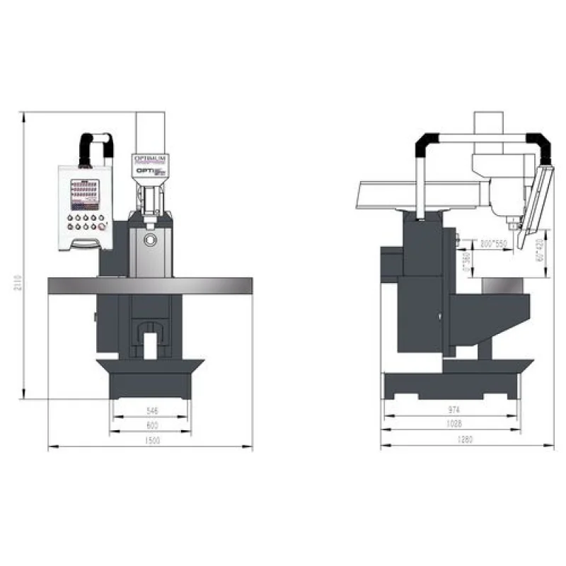 FRESADORA UNIVERSAL OPTI MT60 /400V OPTIMUM