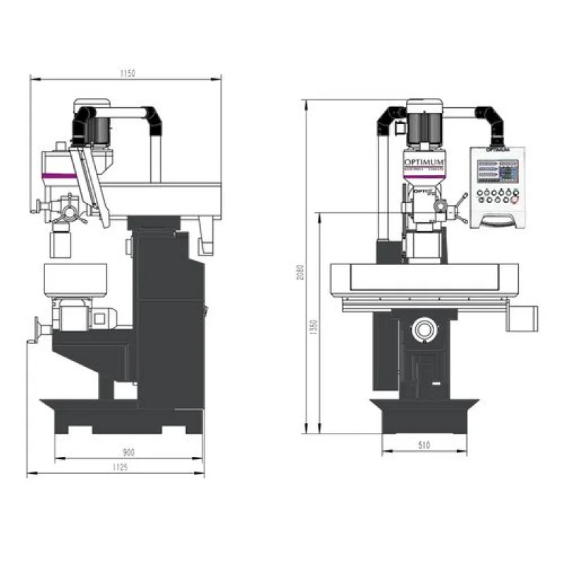 FRESADORA UNIVERSAL OPTI MT50/400V OPTIMUM