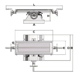 Mesa de Movimento Cruzado OPTIMUM KT179 500x180mm 55kg