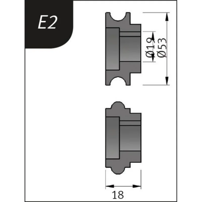 ROLOS FLEXÃO TIPO E2 P/ REBORDEADORA SBM 110 METALLKRAFT