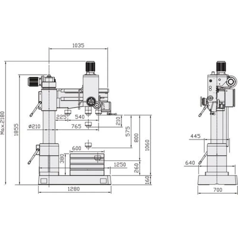 MAQ. FURAR RADIAL RD4/400V/3Ph C/ MESA OPTIMUM
