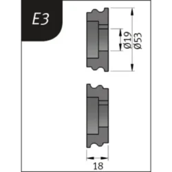 ROLOS FLEXÃO TIPO E3 P/ REBORDEADORA SBM 110 METALLKRAFT