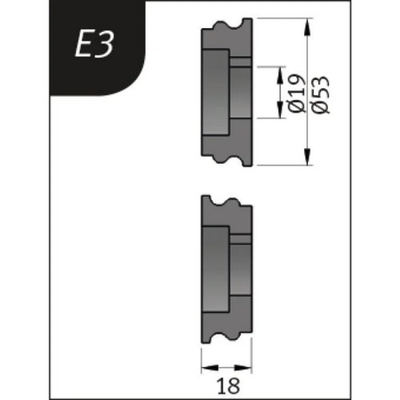 ROLOS FLEXÃO TIPO E3 P/ REBORDEADORA SBM 110 METALLKRAFT