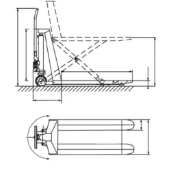 PORTA PALETES TESOURA ELECRO-HIDRAULICO PHH 1003 E UNICRAFT