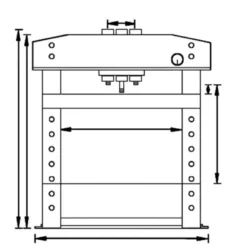 Prensa Hidráulica Manual e Pneumática UNICRAFT WPP 75E 75 Toneladas