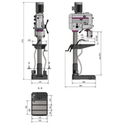 MÁQ. FURAR COLUNA OPTI DH35G/400V OPTIMUM