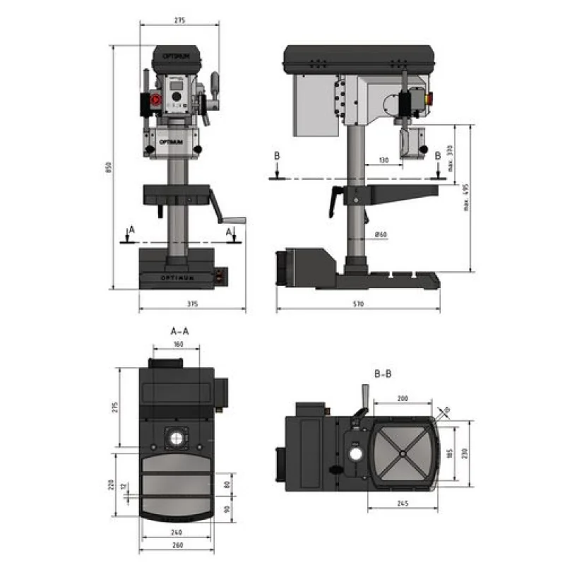 MAQ. FURAR/ROSCAR  BANCADA OPTI DX17V / 230V / 1Ph OPTIMUM