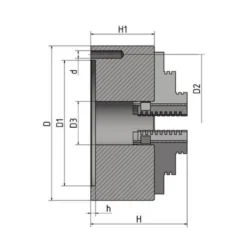 BUCHA 4 GRAMPOS ø 125 mm AP. CENTRAL OPTIMUM