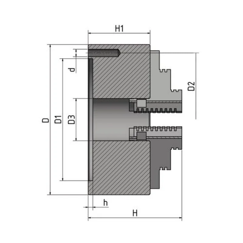 BUCHA 4 GRAMPOS ø 125 mm AP. CENTRAL OPTIMUM